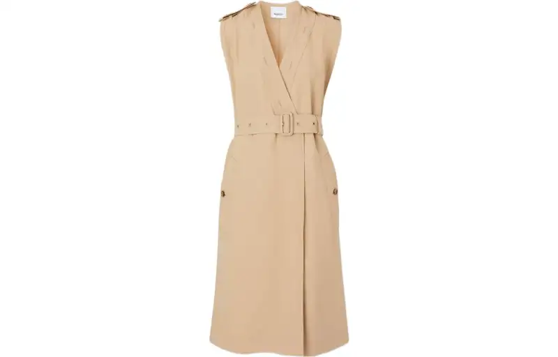 Burberry Sleeveless Dress Women's Soft Tawny
