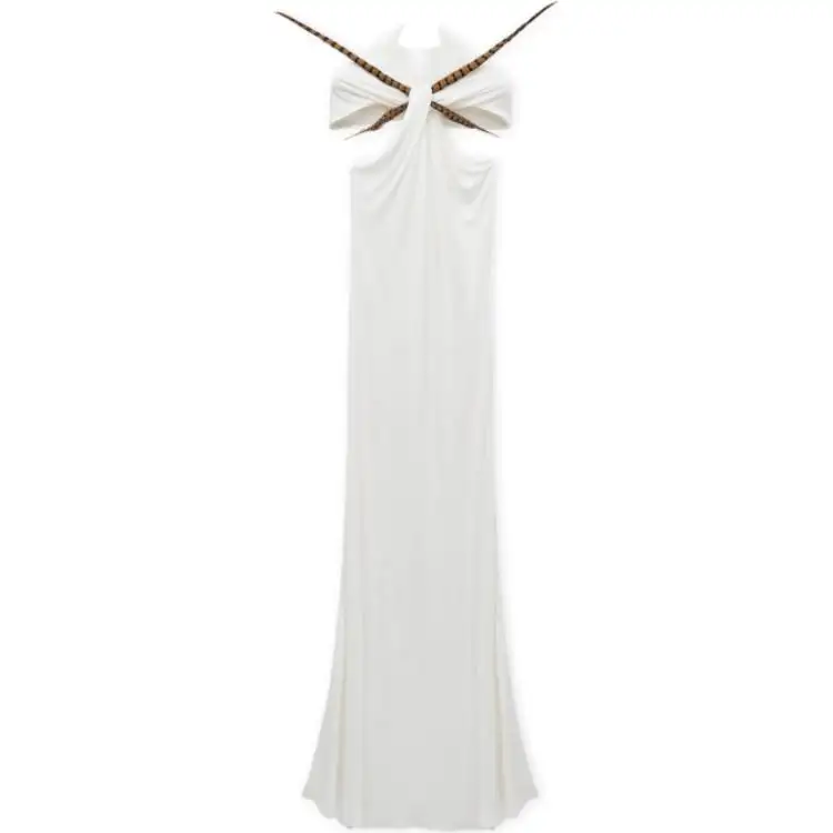 LOEWE SS25 Women's Pre Selection Collection Short Sleeved Dress Women's White