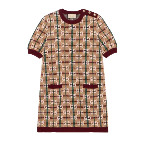 【Previous Season】monogram-intarsia mini dress