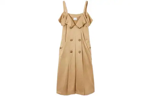 【Previous Season】sleeveless cotton-blend trench dress
