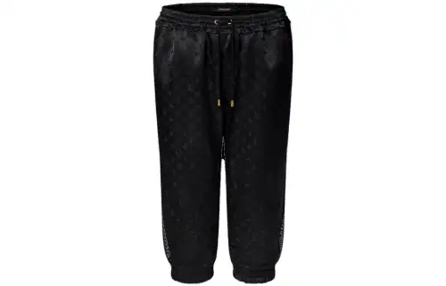 LOUIS VUITTON 1ABIP7 Shiny Monogram Cropped Jogging Pants