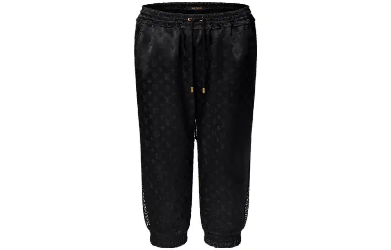 LOUIS VUITTON 1ABIP7 Shiny Monogram Cropped Jogging Pants