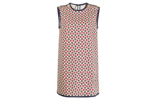 GUCCI Sleeveless Dresses Women's Multicolor Crew Neck Moderate Short