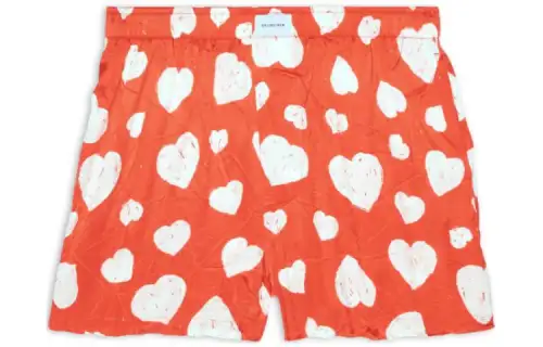 Balenciaga Chinese Valentine's Day Casual Shorts Women's Red