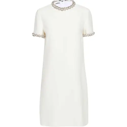 MIU MIU Short Sleeved Dress Women's White