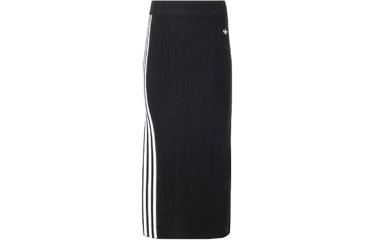 Adidas Originals Premium Knit Skirt Knit Long Skirt Women's Black