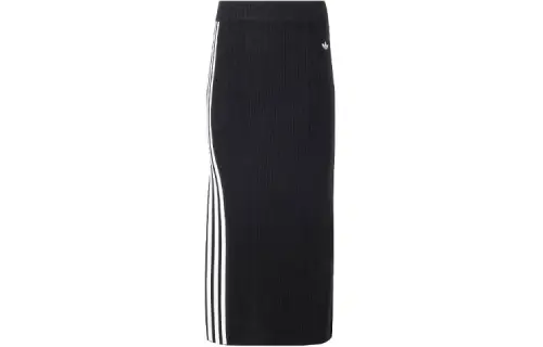 Adidas Originals Premium Knit Skirt Knit Long Skirt Women's Black