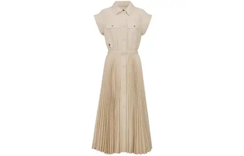 DIOR SS24 Short Sleeved Dress Women's Gold