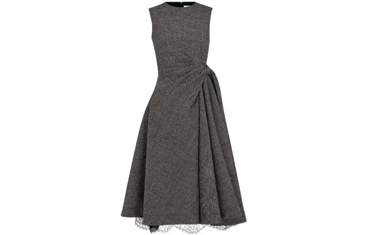 DIOR FW22 Sleeveless Dress Women's Gray
