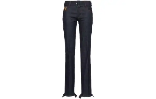PRADA Jeans Women's Dark Blue Moderate Straight Fit Pants