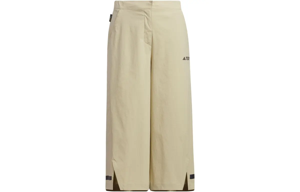 Adidas Knitted Sweatpants Women's Grassland Brown Moderate Wide Leg Pants