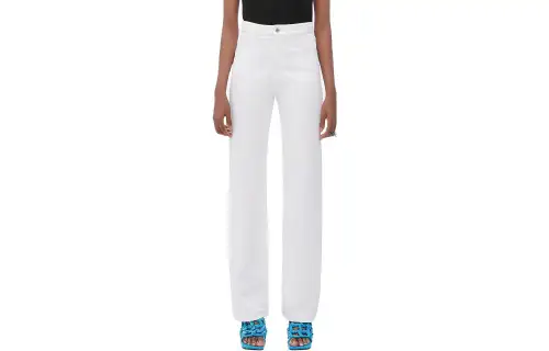 Bottega Veneta Jeans Women's White Moderate Wide Leg Pants