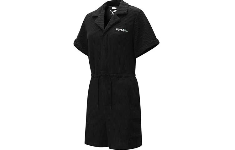 PUMA Jumpsuits Women's Black Moderate Straight Fit Pants