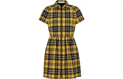 DIOR FW22 Short Sleeved Dress Women's Yellow