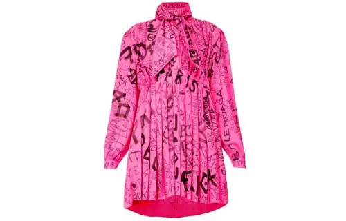 Balenciaga Long Sleeved Dress Women's Pink