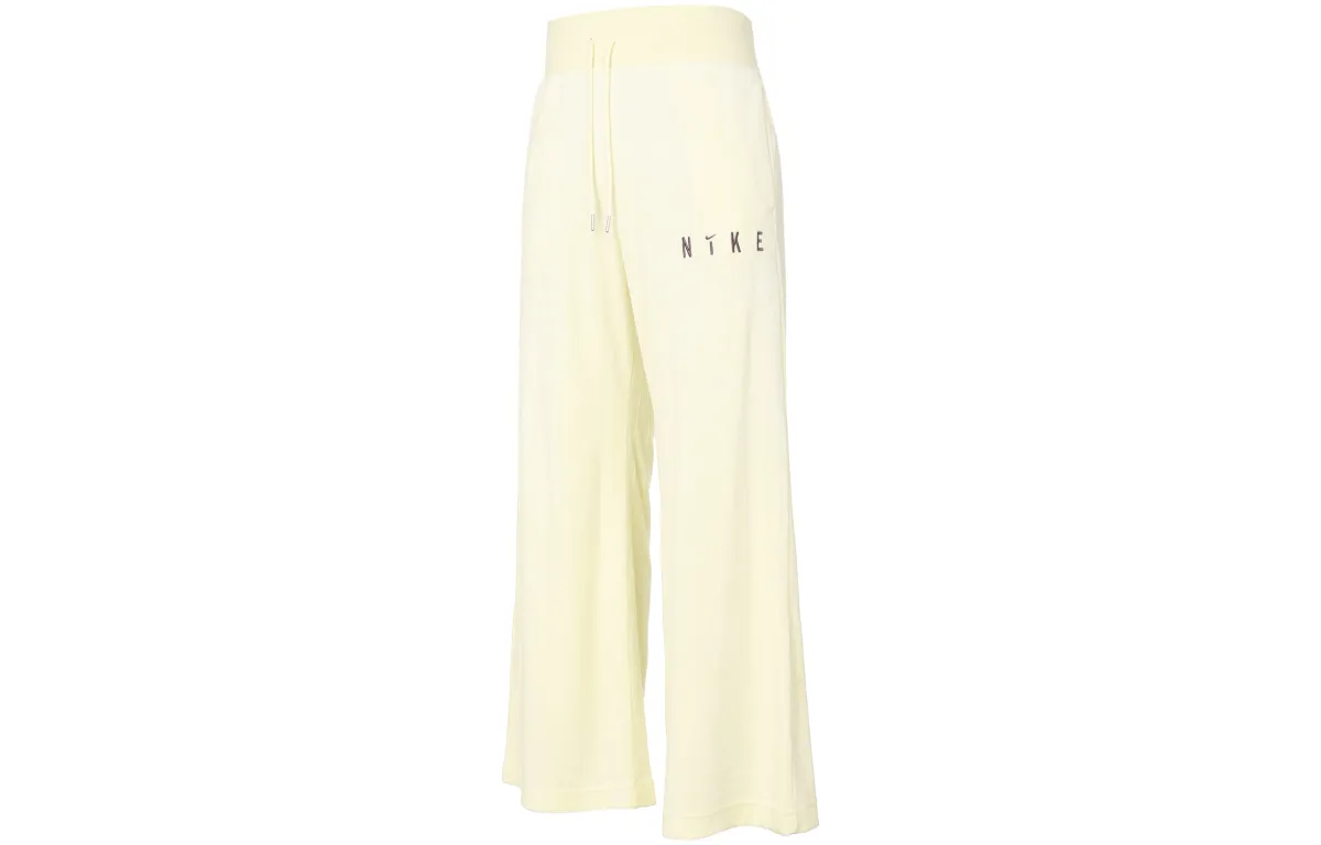 Nike Women'ss Letter Print Straight-Leg Pants 'Light Khaki'