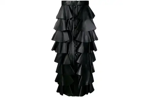 SAINT LAURENT Tiered-design Midi Skirt