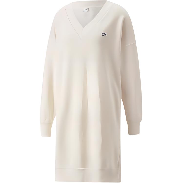 Женское платье PUMA DOWNTOWN V NECK (бежевое)