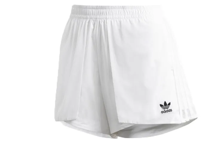 Adidas Originals Casual Shorts Women's White Moderate Straight Fit Pants