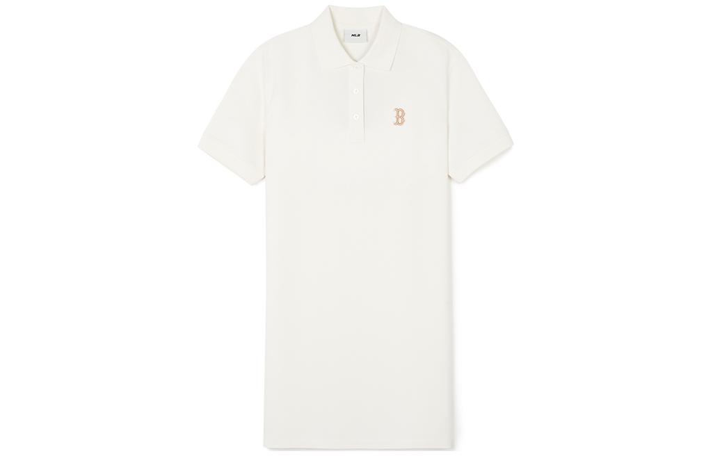 Женское платье-поло MLB Бостон Ред Сокс (кремовое)