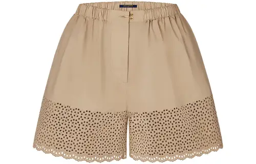 LOUIS VUITTON New Quarterly Products Of LV Casual Shorts Women's Khaki Moderate
