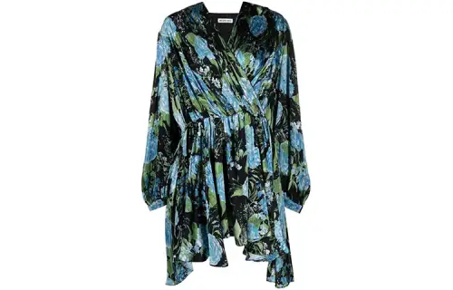 Balenciaga Floral-print Wrap Dress