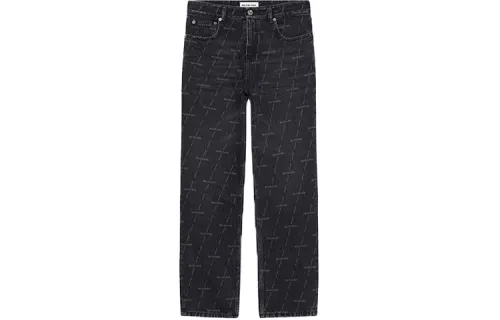 Balenciaga Jeans Women's Black Moderate Straight Fit Pants