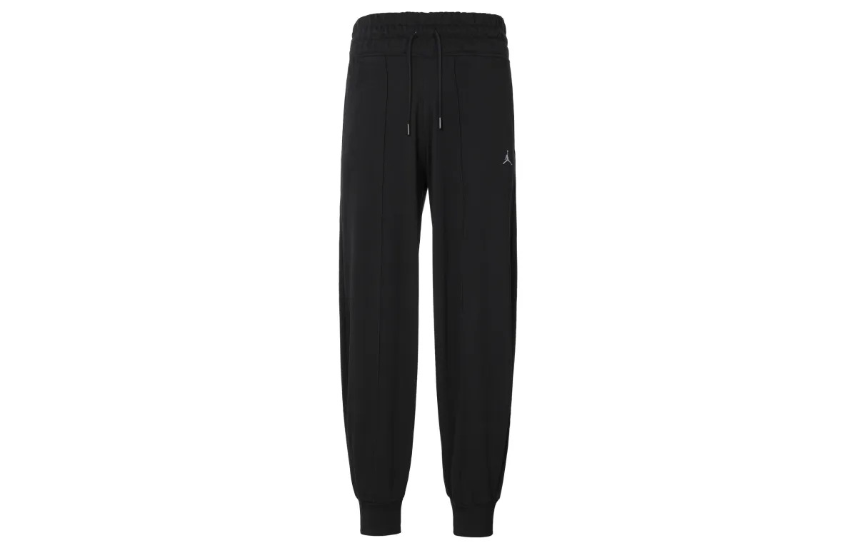Jordan AS Knitted Sweatpants Women's Black Moderate Cuffed Pants