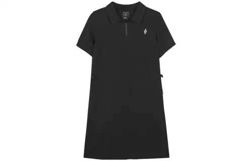 Skechers Short Sleeved Dresses Women's Carbon Black Moderate Short