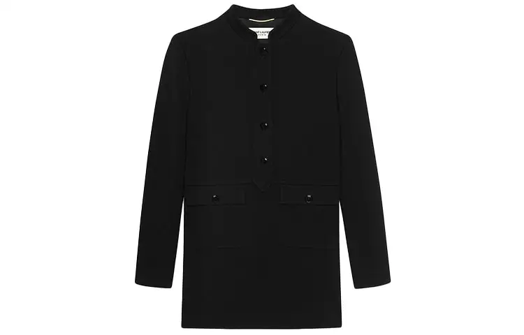 SAINT LAURENT Long Sleeved Dress Women's Black