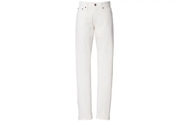 UNIQLO X Jil Sander Women'ss Selvedge Straight Jeans Off White