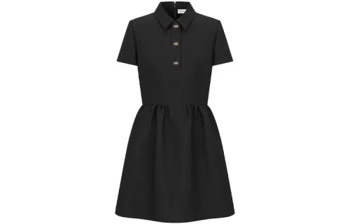 Dior wool button placket mini dress