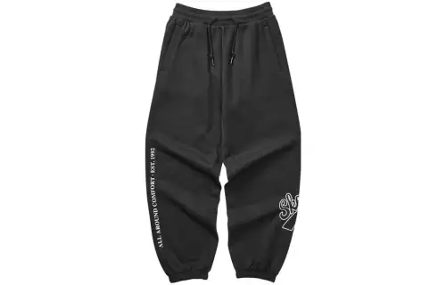 Skechers Knitted Sweatpants Women's Carbon Black/0018 Moderate Cuffed Pants