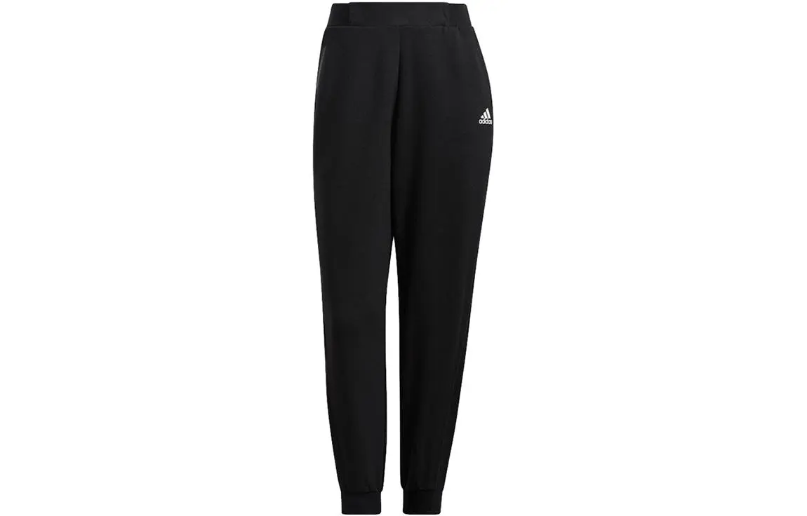 Adidas Knitted Sweatpants Women's Black Moderate Cuffed Pants