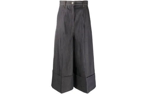 LOEWE Jeans Women's Ink Black Moderate Wide Leg Pants