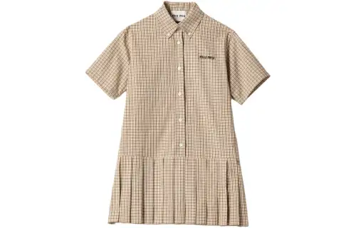 MIU MIU Short Sleeved Dress Women's Ropes