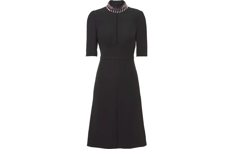 PRADA SS21 Short Sleeved Dress Women's Black
