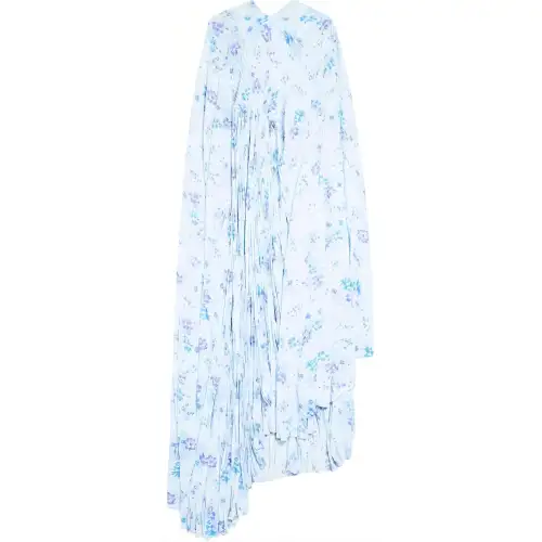 Balenciaga Floral-print Pleated Maxi Dress