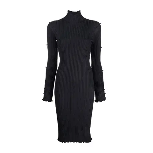 Bottega Veneta Long Sleeved Dress Women's Black