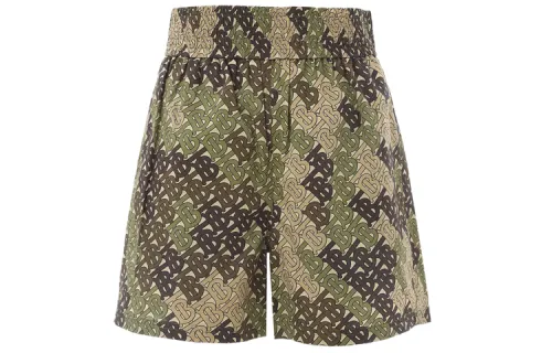 Burberry Casual Shorts Women's Army Green Moderate