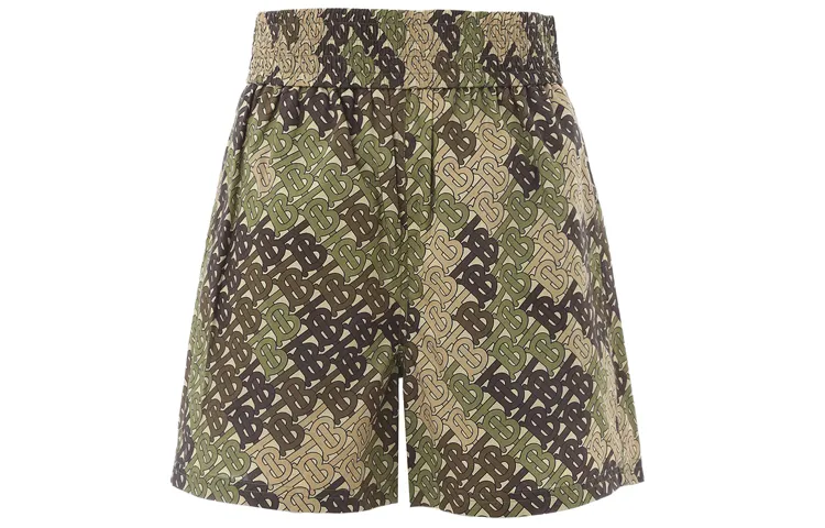 Burberry Casual Shorts Women's Army Green Moderate