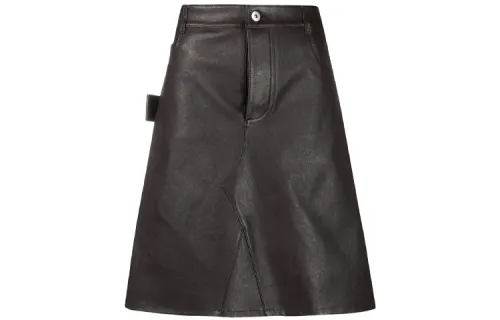 Bottega Veneta FW21 Leather Long Skirt Women's