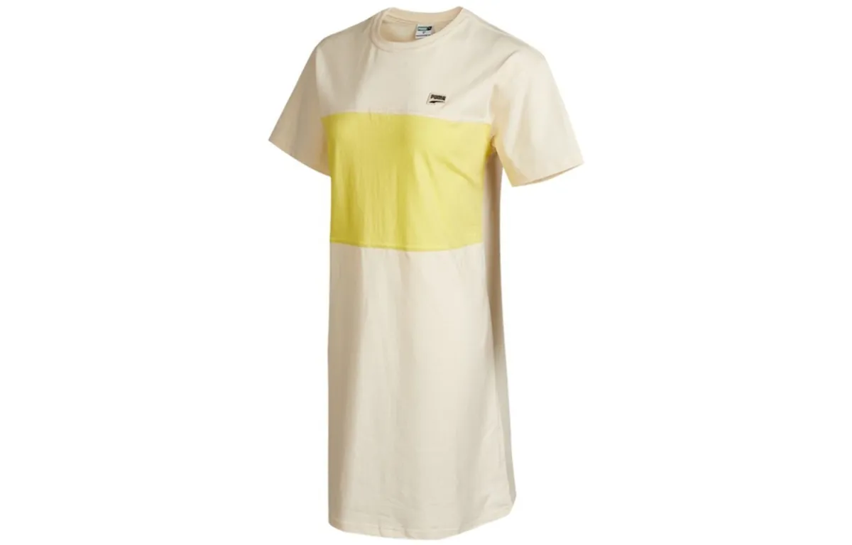 PUMA Downtown Short Sleeved Dress Women's Ecru