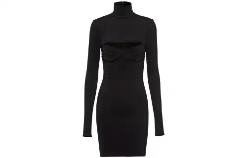 PRADA Holiday SS23 Long Sleeved Dress Women's Black