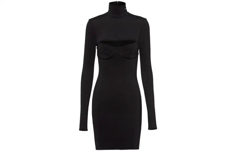 PRADA Holiday SS23 Long Sleeved Dress Women's Black