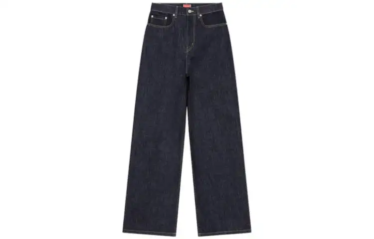 【Previous Season】logo-patch wide leg jeans