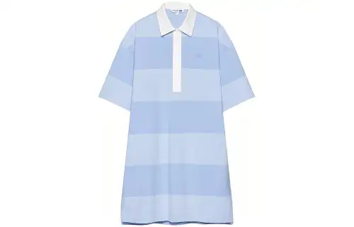 UNIQLO X JW Anderson Uniqlo Jw Anderson Co Branded Series Short Sleeved Dresses Women's Light Blue Thin Mid Length
