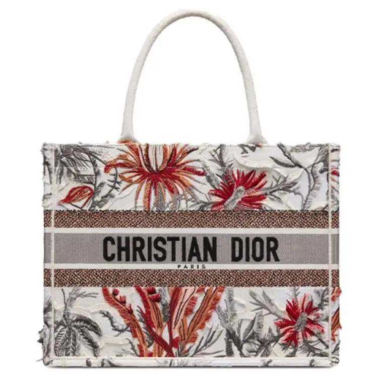DIOR BookTote Canvas Tote Handbag Small Women's Multicolor
