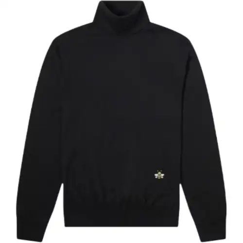 DIOR X Kaws Bee Logo Turtleneck Wool Knit Sweater