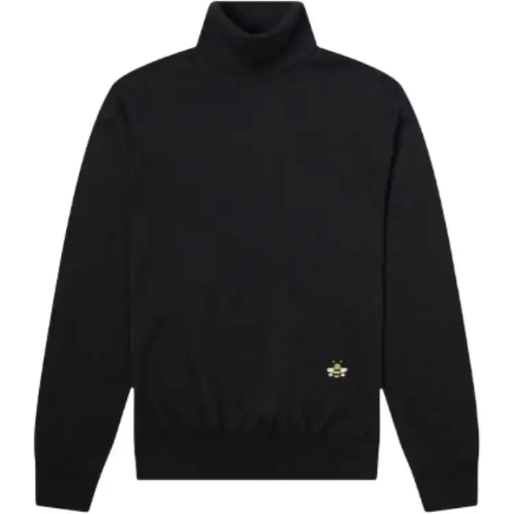DIOR X Kaws Bee Logo Turtleneck Wool Knit Sweater